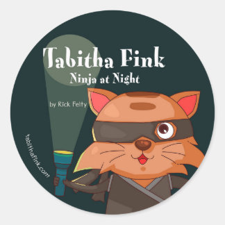 Adesivo Redondo Tabitha Fink Ninja Stickers