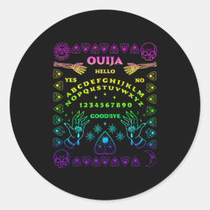 Adesivo Redondo Tabuleiro Ouija Espiritual Pastel Goth Magia Bruxa