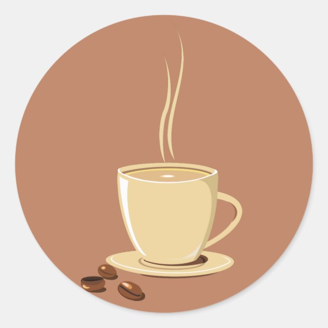 Adesivo Redondo Taça Café (Frente)