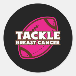 Adesivo Redondo Tackear o Cancer de futebol americano do Cancer da