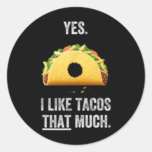 Adesivo Redondo Taco Camisas Para Homens Engraçado Cinco De Mayo M