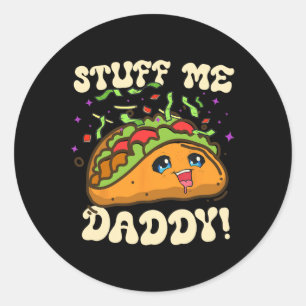 Adesivo Redondo Taco Coisas Que Eu Pai Engraçado Cinco De Mayo Tac