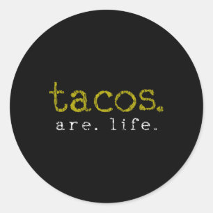 Adesivo Redondo Taco Comida mexicano presente Taco Lover