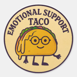 Adesivo Redondo Taco de Apoio Emocional