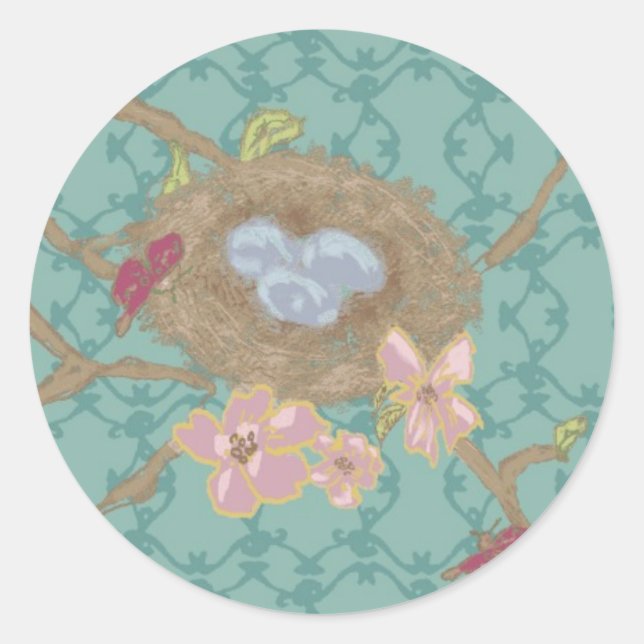 Adesivo Redondo Taco do ninho de Bari J. (Frente)