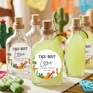 Adesivo Redondo Taco sobre a festa de noivado do amor