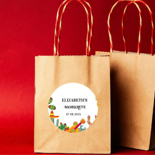 Adesivo Redondo Taco sobre amor Final Fiesta Fim de semana de desp