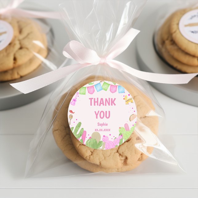 Adesivo Redondo Taco sobre diversão de festa mexicana (Criador carregado)