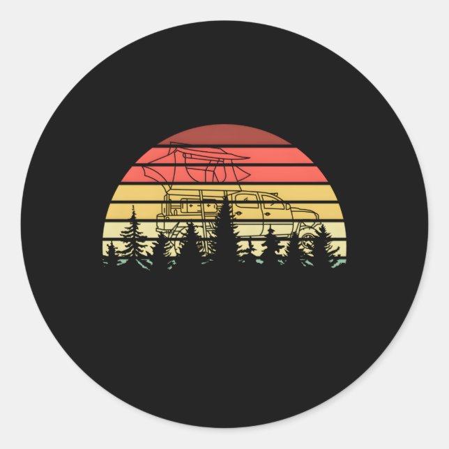 Adesivo Redondo Taco Tacoma em aterrissagem (Frente)