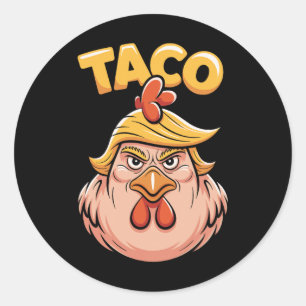 Adesivo Redondo Taco Trump Sempre Cheira O Humor Político