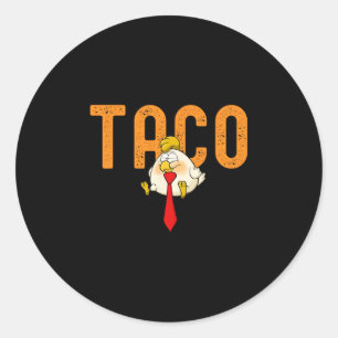 Adesivo Redondo Taco Trump - Trump Sempre Desiste Piada do Trump