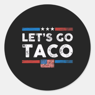 Adesivo Redondo Taco vamos Go - Vintage 1