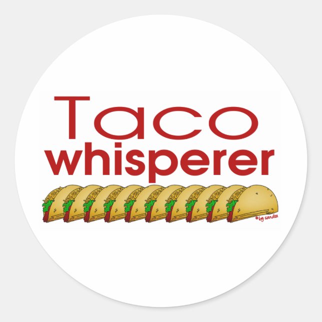 Adesivo Redondo Taco Whisperer (Frente)
