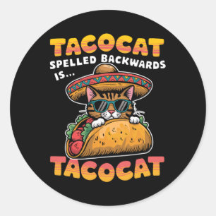 Adesivo Redondo Tacocat Spells Shirt Taco Cinco De Mães