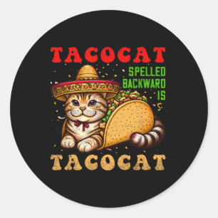 Adesivo Redondo Tacos De Cacocat Ortografados E Cinco De Mães