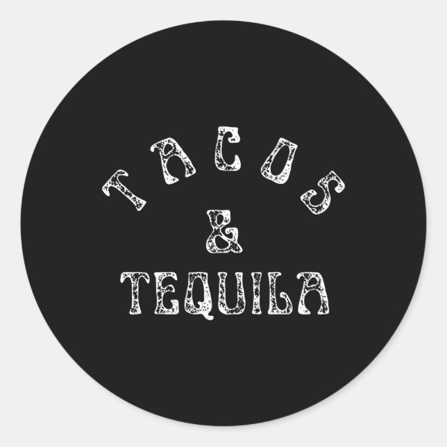 Adesivo Redondo Tacos E Tequila Taco (Frente)