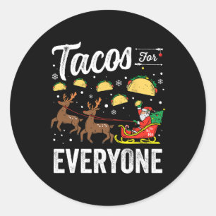 Adesivo Redondo Tacos Para Todos Os Papais noeis De Natal De Taco 