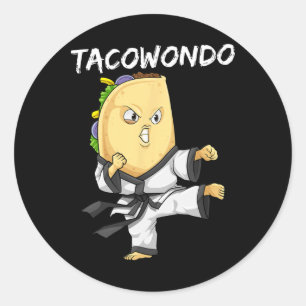 Adesivo Redondo Tacowondo Taco Artes Marciais Taekwondo