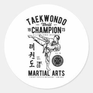 Adesivo Redondo Taekwondo