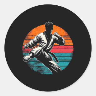 Adesivo Redondo Taekwondo Camisetas Marciais Coreanos Presentes Pa