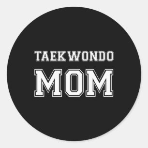 Adesivo Redondo Taekwondo Mãe Funny Karate Amantes Dão Presentes M