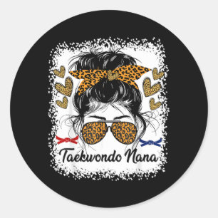 Adesivo Redondo Taekwondo Nana Amantes de Artes Marciais Esportes