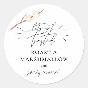 Adesivo Redondo Tags de marshmallow do vamos Torrado S'more