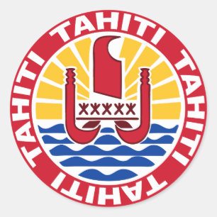 Adesivo Redondo Tahiti sticker