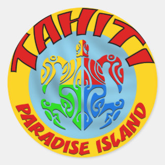 Adesivo Redondo Tahiti Sticker