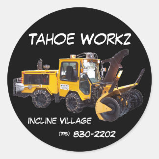 Adesivo Redondo Tahoe Workz llc Snow Remove Services Sticker