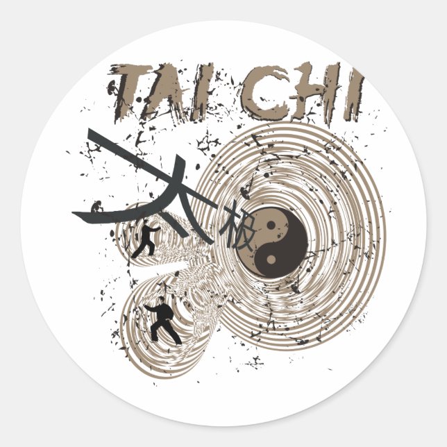 Adesivo Redondo Tai Chi (Frente)
