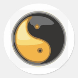 Adesivo Redondo Taijitu_amarelo
