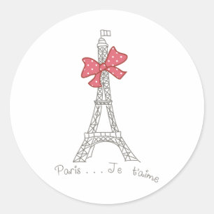 Adesivo Redondo T'aime de Paris… Je