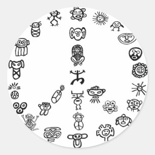 Adesivo Redondo Taino Peace