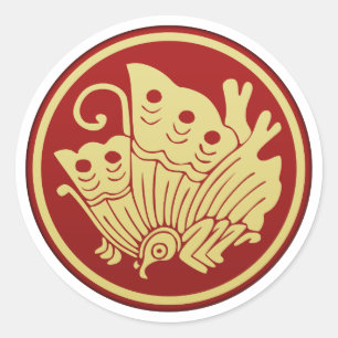 Adesivo Redondo Taira (Heiji) Clan Kamon