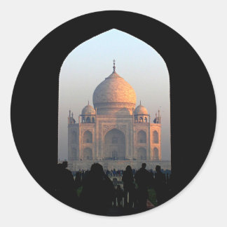 Adesivo Redondo Taj Mahal Light da Dawn India Architecture Foto