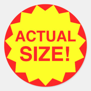 Adesivo Redondo Tamanho real!