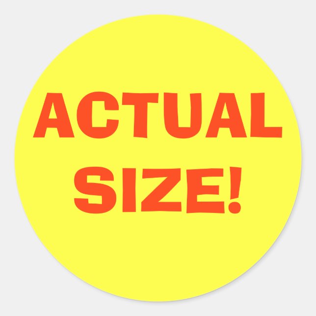 ADESIVO REDONDO TAMANHO REAL! (Frente)