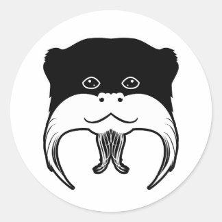 Adesivo Redondo Tamarin Mackey Face Silhouette