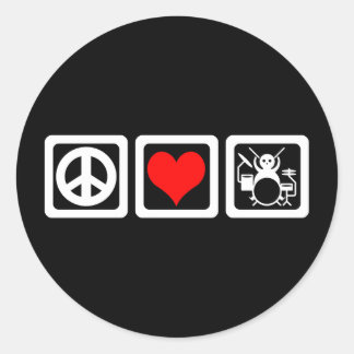 Adesivo Redondo Tambores de amor pela paz