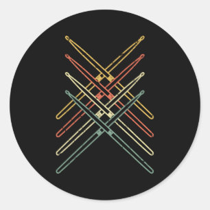 Adesivo Redondo Tambores de tambor