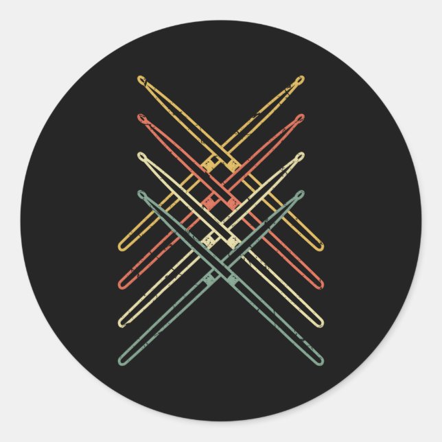 Adesivo Redondo Tambores de tambor (Frente)