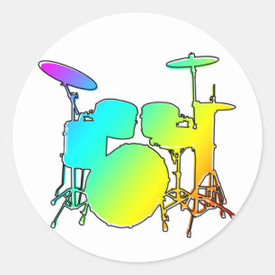 Adesivo Redondo tambores oddRex