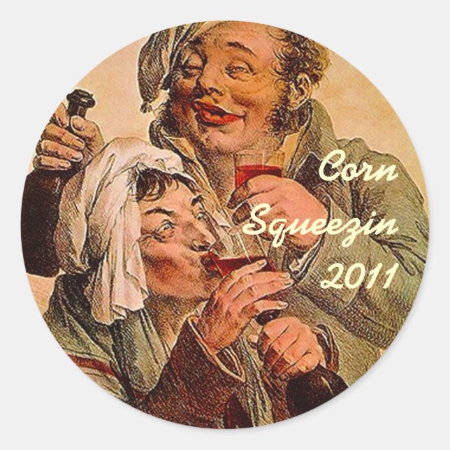 Adesivo Redondo tampa de colocação em latas home de Squeezin do (Frente)