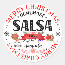 Tampa de Pote Salsa Caseira Feliz Natal Nome