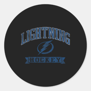Adesivo Redondo Tampa Y Lightning Vintage Hockey Cinza Licenciado 