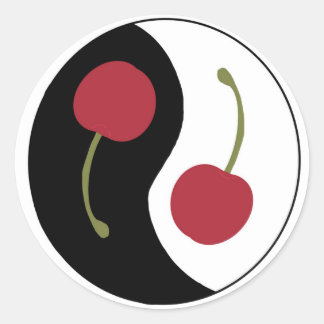 Adesivo Redondo Tampão Cherry Ying Yang