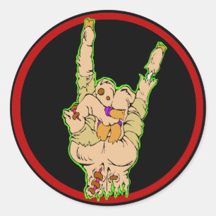 Adesivo Redondo Tampão Zombies Rock (versão antiga)