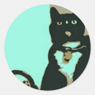 Adesivo Redondo Tampas da Kitty