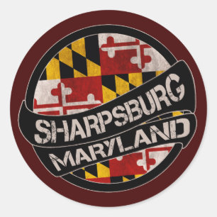 Adesivo Redondo Tampas de limpeza do pavilhão de Sharpsburg Maryla